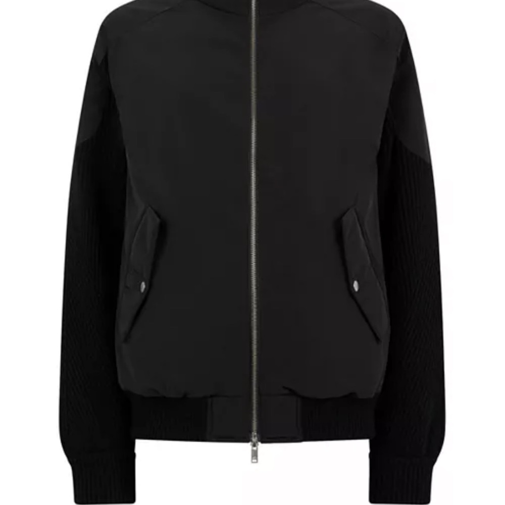 Moose Knuckles Black Bomber Jacket